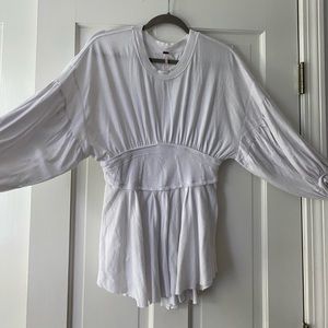 Free people white flowy shirt